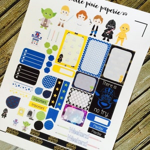 Galaxy Wars Planner Stickers, Weekly Planner Sticker Set, for use with Erin Condren Life Planner, Happy Planner