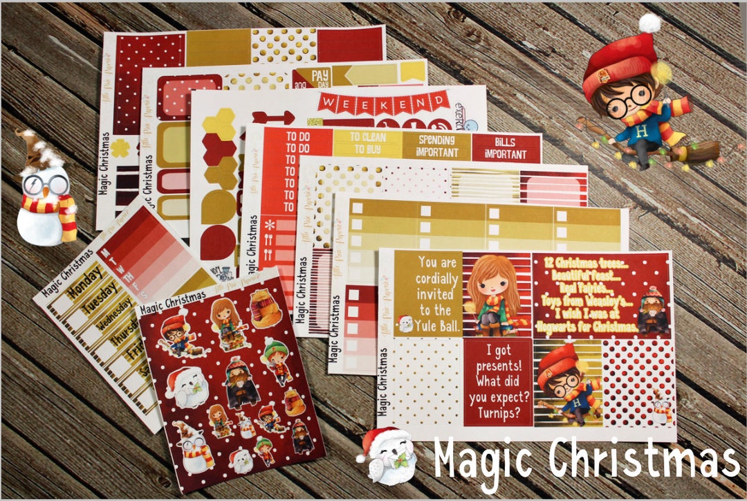 Magical Wizarding Christmas Planner Stickers Set - for Use With Erin ...