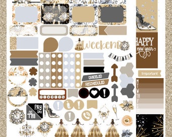 Midnight Beauty Sampler Sheet - for use with Erin Condren - Happy Planner - New Year Sampler Sheet