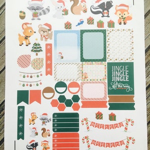 Weekly Planner Sticker Set Christmas Critters image 1