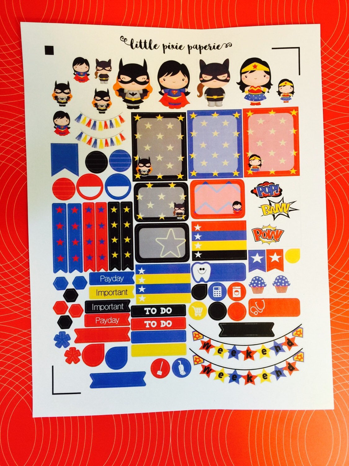 |Weekly Planner Sticker Kit||5700 GIRL SUPER HERO