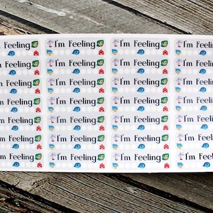 Mood Tracker Planner Stickers - Happy Stickers - Sad Stickers - Self Care - Self Checkup Planner