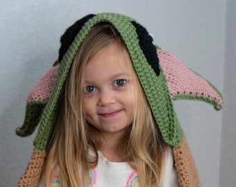 Baby Yoda Hooded Blanket Crochet Pattern