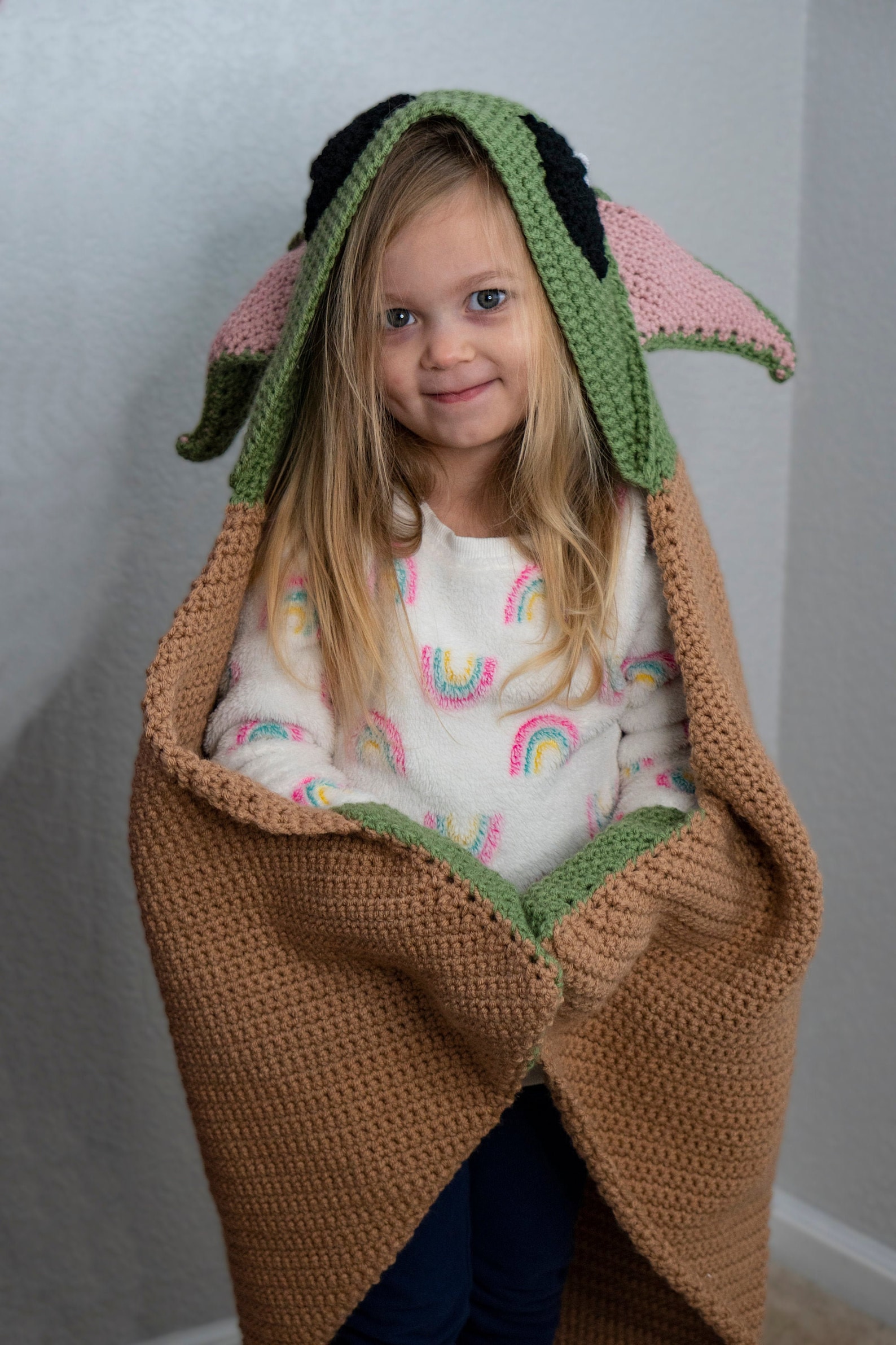 Baby Yoda Hooded Blanket Crochet Pattern Etsy UK