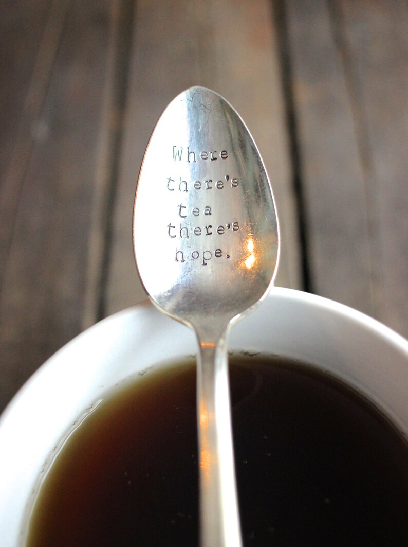 Custom tea spoon stamped spoon coffee spoon engraved spoon Etsy
