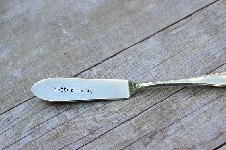 Butter Me up Knife Butter Knife Stamped Silverware Jelly | Etsy