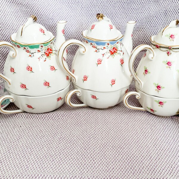 IMPERFECT Tea-for-one Teapot | Closeout Sale!!! Bridal Tea | Mom Tea Gift | Grandma Gift | Tea Lover | Tea Party Decor | Tea Pot Gift