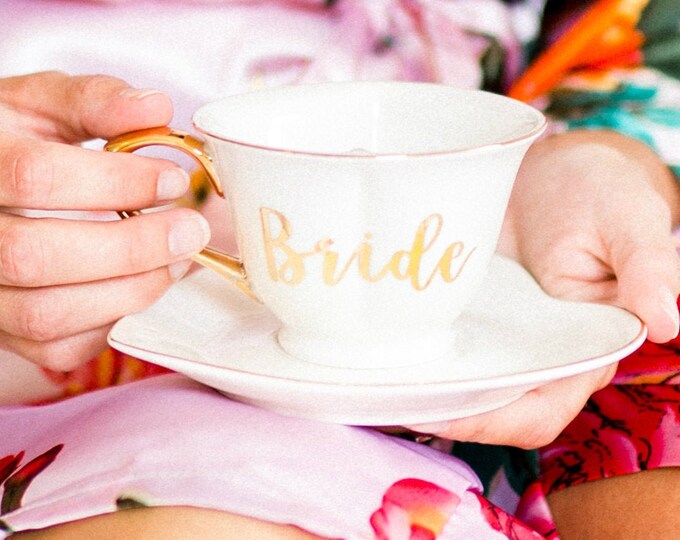 Bride Tea Cup & Saucer Bride Teacup Bride Cup Wedding Etsy