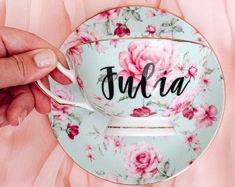 Custom Tea Cup | Personalized Tea Cup | Personalized Teacup | Bride Teacup| Gift for Her | Tea Mug Gift | Custom Teacup | Tea Cup for Her