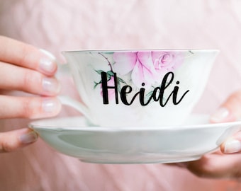 Tea Cup | Personalized Tea Cup | Custom Tea Cup | Tea Lover Gift | Teacup Gift | Tea Cup Gift for Her | Personalised Teacup | Tea Party