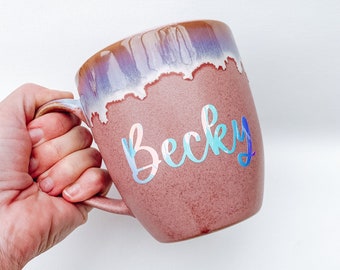 Personalized Big Coffee Mug | Mom Mug Gift  | Gifts from Daughter | Mom Coffee Mug | Iridescent Coffee Mug | Gift from Son Coffee Lover