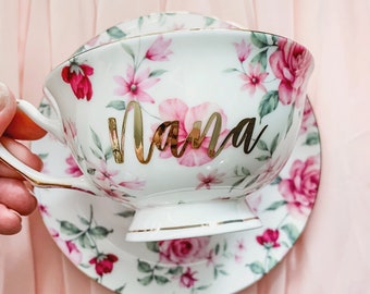 Grandma Gift | Gift for Grandma | Grandma Wedding | Grandmother Wedding Gift | Grandma Teacup | New Grandmother | Nana Gift Christmas