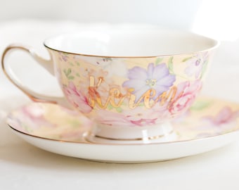 Tea Cup | Personalized Tea Cups | Custom Tea Cup | Tea Lover Gift | Teacup Gift | Tea Cup Gift for Her | Personalized Gift | Tea Party
