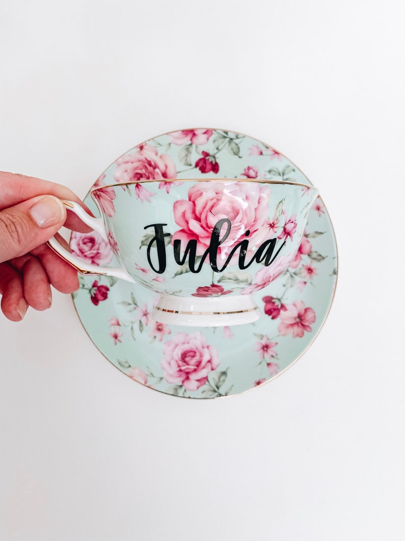 Custom Tea Cup Personalized Tea Cup Personalized Teacup Etsy