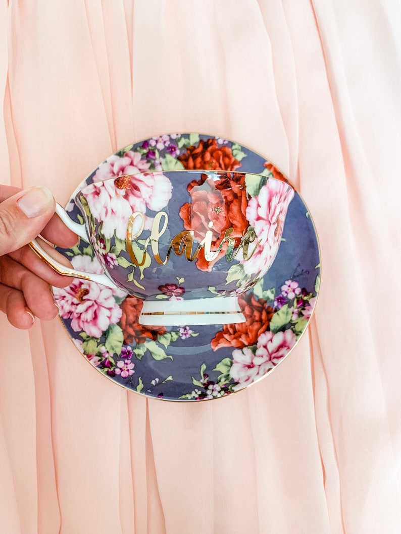 Tea Cup Giftforher Wife Gift Teacup Tea Mug Tea Etsy