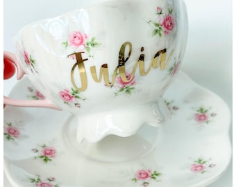 Custom Tea Cup | Personalized Tea Cup | Personalized Teacup | Bride Teacup| Gift for Her | Tea Mug Gift | Custom Teacup | Tea Cup for Her