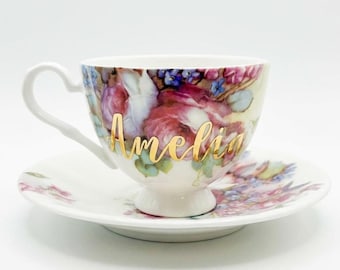 Tea Cup | Personalized Tea Cup | Custom Tea Cup | Tea Lover Gift | Teacup Gift | Tea Cup Gift for Her