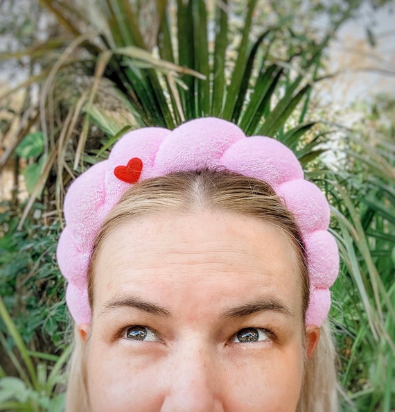 Puffy Makeup Headband Terrycloth Headband Towel Headband Sponge Puff  Headband Viral Headband Pink Puffy Spa Headband Gift 