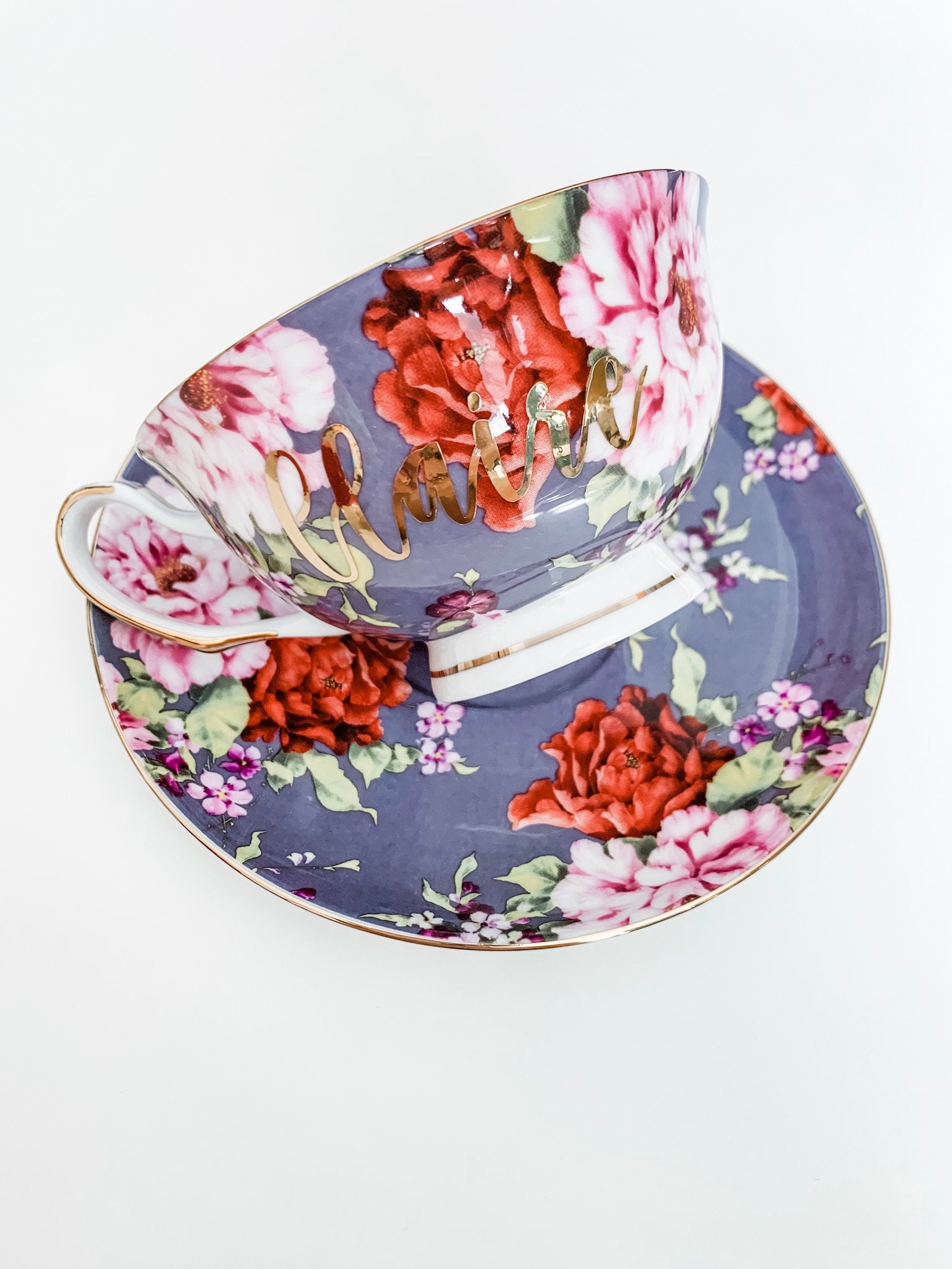 Tea Cup Giftforher Wife Gift Teacup Tea Mug Tea Etsy