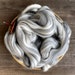 Mixed Natural and Gray Merino Roving Top Spinning Fiber - 4 ounces