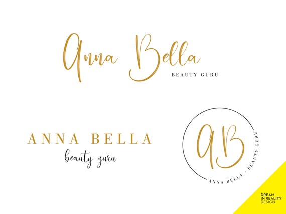 Premade Logo Set Beauty Guru Logo Beauty Logo Hair Stylist Etsy