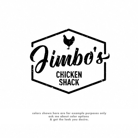 Restaurant Logo Design Chicken Shack Logo Chicken Logo Etsy