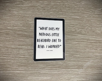 Butcher and Blackbird Kindle Sticker: Dark Romance Book Lover Gift