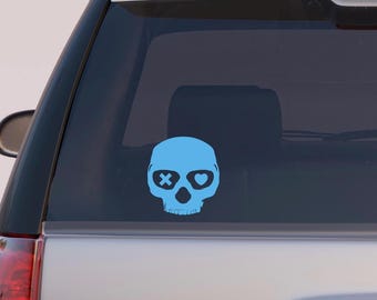 Blue Faceless Man Mask Vinyl Decal, Lights Out Inspired