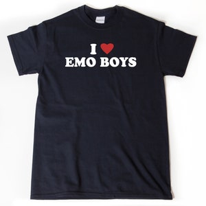 I Love Emo Boys T-shirt, I Heart Emo Boys Shirt, Emo Shirts, Goth Shirt, Skater Girls, Skate Shirt for Him, Her, or Unisex Adult
