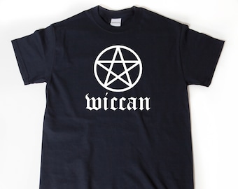 Wiccan Shirt, Wicca T-shirt, Pentagram T-shirt, Funny Punk Rock, Wiccan Gift, Witch Gift