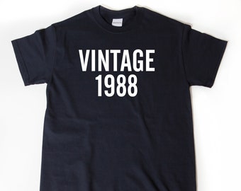 Vintage 1988 Shirt, 35th Birthday T-shirt , Custom Personalized Shirt For Mens Womens Unisex Adult