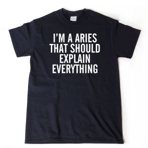 Aries Shirt, I'm A Aries That Should Explain Everything T-shirt, Astrology Gift, Zodiac Tee Shirt, Funny Aries Gift For Him Or Her
