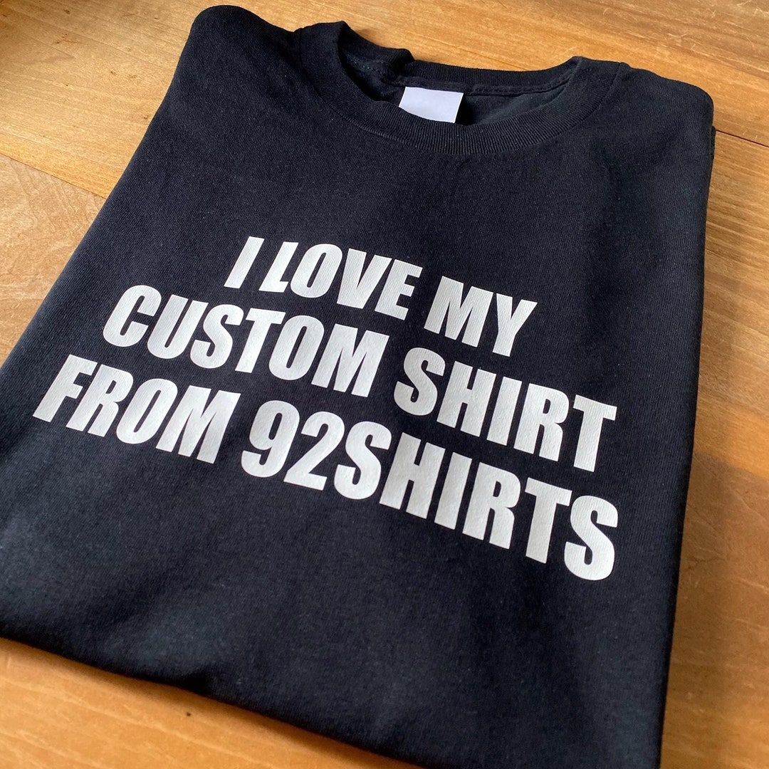 Custom Shirt, Personalized Block Font Text T-shirt, Custom Short