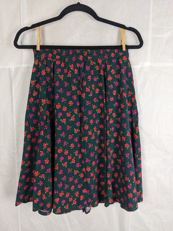 Vintage Kathie Lee Floral Button Up Skirt - Gem