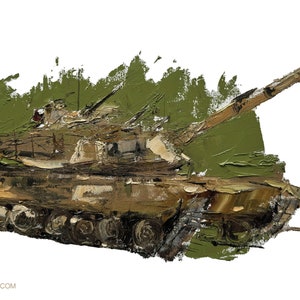 Abrams Tank PRINT of original oil painting, military tank, army tank, gift for soldier, tanks, tank art, tank gifts, tank painting,