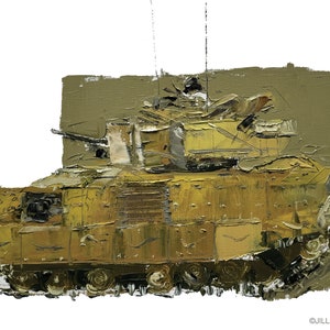 Army vehicle BRADLEY print of original oil painting, military vehicle, army bradley, gift for soldier, military gifts, gift for soldiers,