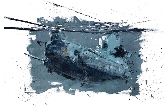 Unframed, 160th Night Stalker, Chinook Helicopter, Print of