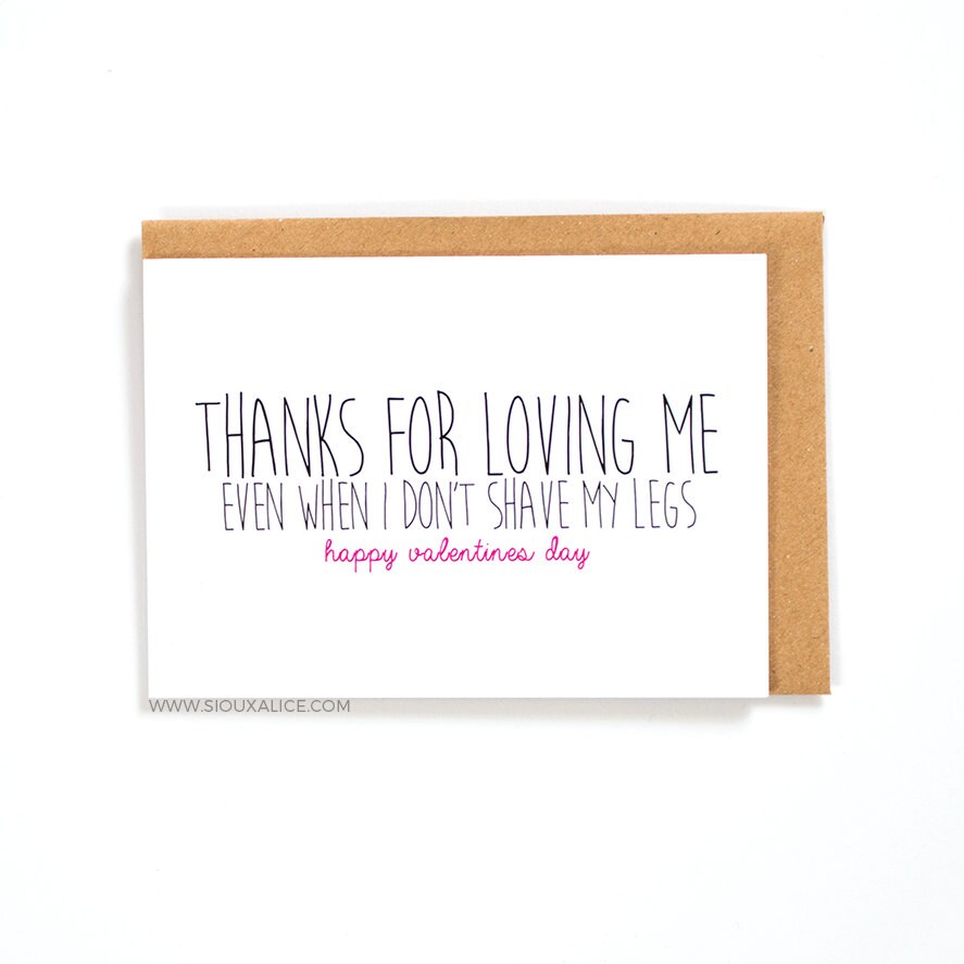 Valentines card - Anniversary card - Blank inside - Funny card for him