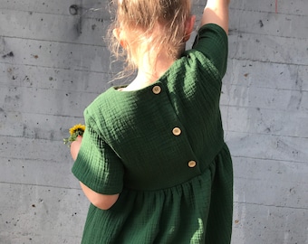 Organic Muslin Dress Long/Short Sleeve