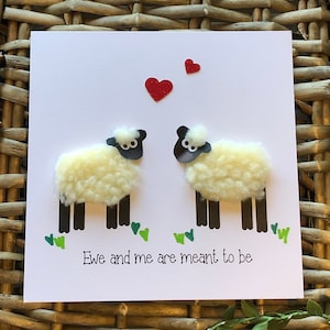 Personalised Sheep Valentines Day Card For Husband Wife Fiancé Boyfriend Girlfriend Partner