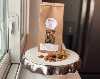 Cherry Almond Granola | Healthy Homemade Granola |  Valentine’s Day Gift for Family, Friends, & Kids | Half Pound Bag of Granola