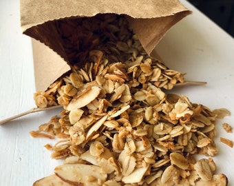 Coconut Almond Granola | Toasted Coconut Breakfast Snack | Small Batch Homemade Granola | Food Gift