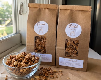 Homemade Granola Variety Pack | Two Small Batch Granola Bags | Breakfast Gift | Gourmet Food Gift | Choose Your Flavors