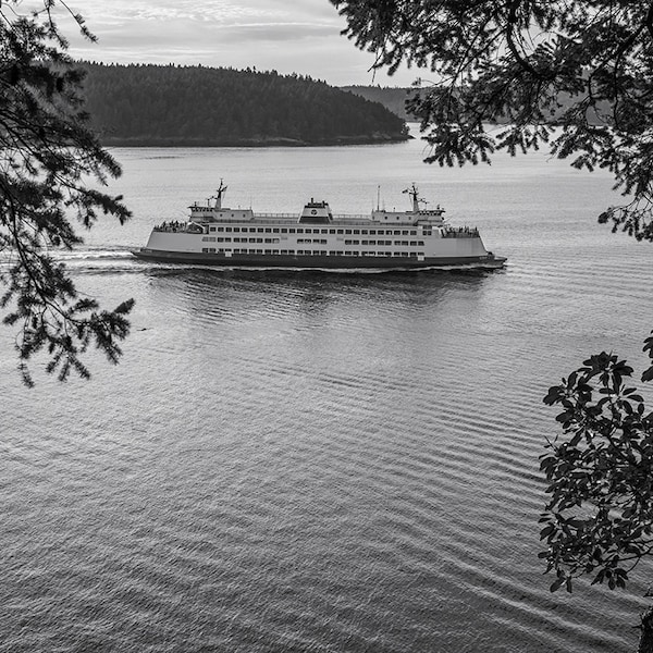 Puget Sound Ferry No. 1, 2015: A Black and White Photograph 12x15