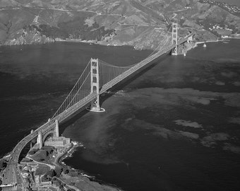 Golden Gate Bridge, 2015: A Black and White Photograph 12x15