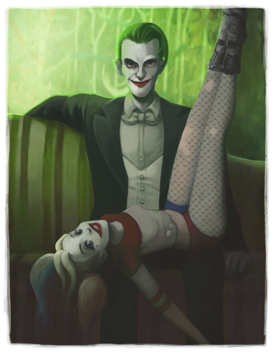 Joker Et Harley Quinn Comics The JOKER and HARLEY QUINN d.c. Comics Art Painting Print - Etsy Canada