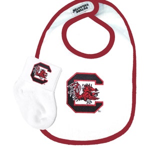 South Carolina Gamecocks Baby Bib and Socks Set