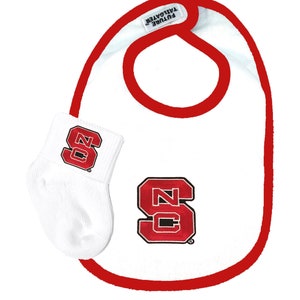 Future Tailgater NC State Wolfpack Officially Licensed Baby Bib and Socks Set
