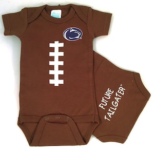 Penn State Nittany Lion Brown Football Future Tailgater Baby Bodysuit image 1