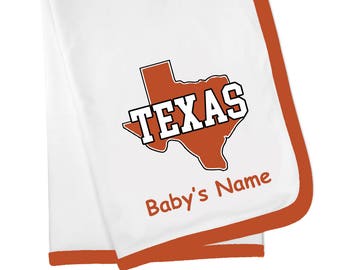 Texas Personalized Baby Blanket